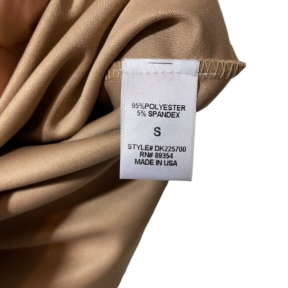 NO Comment NY. LA Women Skirt Size Small Tan Cream Mini‎ Elastic Waist Pull-On - Picture 6 of 6